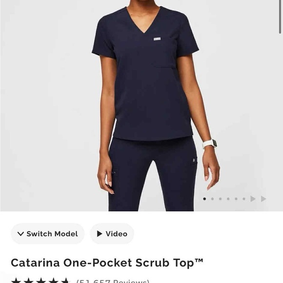 Figs Catarina One-Pocket Scrubs Top Size M - Picture 1 of 11